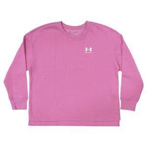 Under Armour Women's Rival Oversized Loose Fit Crew Neck Sweatshirt - Pink (659)